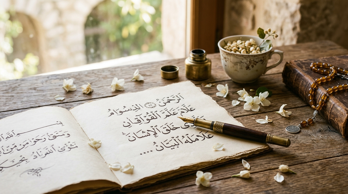 Illuminated Classical Poetry Manuscript & Calligraphy